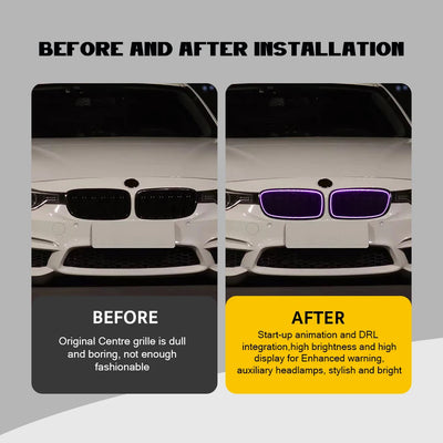 Grille de Calandre BMW Série 3 F30 2013-2018 RGB - vue de trois-quarts - Becquet Voiture