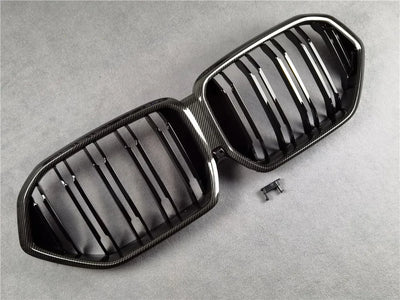 Grille de Calandre Carbone BMW Série 3 5 X3 X5 - installé sur véhicule - Becquet Voiture