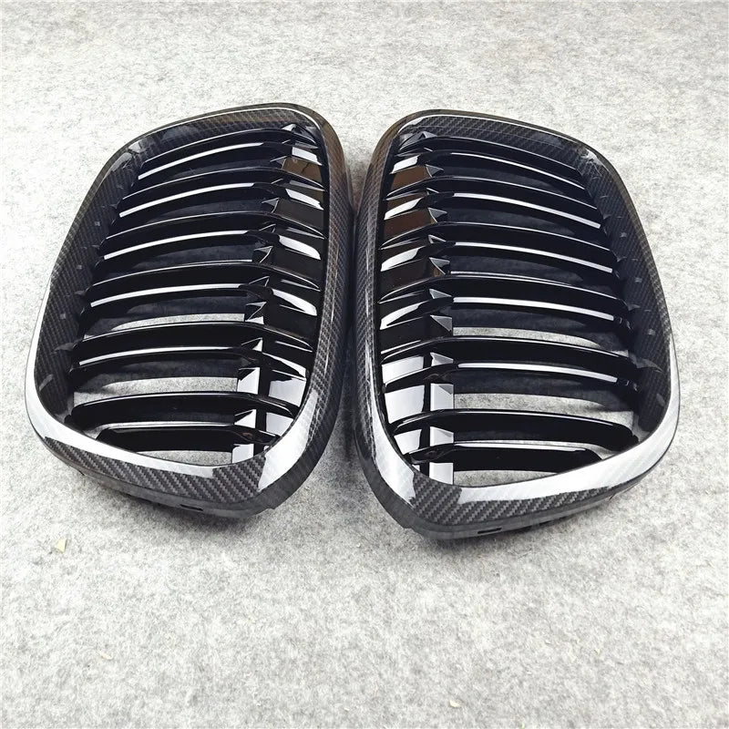 Grille de Calandre Carbone BMW Série 3 5 X3 X5 - vue de face - Becquet Voiture