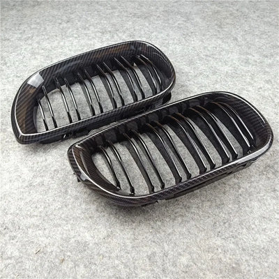 Grille de Calandre Carbone BMW Série 3 5 X3 X5 - vue de profil - Becquet Voiture