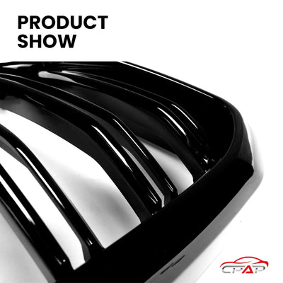 Grille de Pare-Chocs Avant BMW X3 G01 X4 G02 2019-2021 Noir Brillant - installé sur véhicule - Becquet Voiture