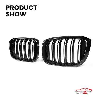 Grille de Pare-Chocs Avant BMW X3 G01 X4 G02 2019-2021 Noir Brillant - vue arrière - Becquet Voiture
