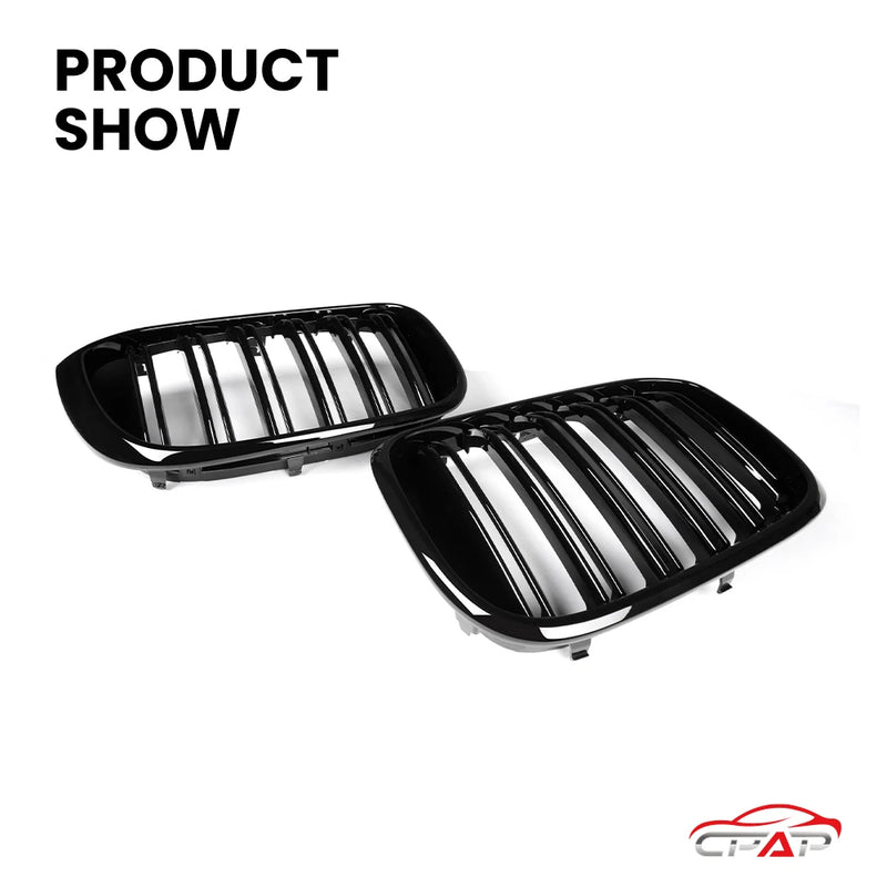 Grille de Pare-Chocs Avant BMW X3 G01 X4 G02 2019-2021 Noir Brillant - vue de trois-quarts - Becquet Voiture
