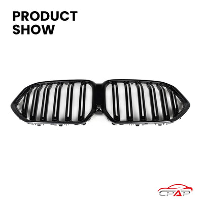 Grille de Pare-Chocs Avant BMW X6 G06 LCI 2024 Noir Brillant - installé sur véhicule - Becquet Voiture