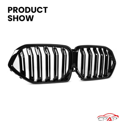 Grille de Pare-Chocs Avant BMW X6 G06 LCI 2024 Noir Brillant - vue arrière - Becquet Voiture