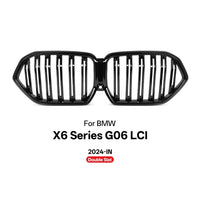 Grille de Pare-Chocs Avant BMW X6 G06 LCI 2024 Noir Brillant - vue rapprochée - Becquet Voiture