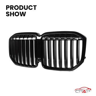 Grille de Pare-Chocs Avant BMW X7 G07 LCI 2023 Noir Brillant - vue arrière - Becquet Voiture