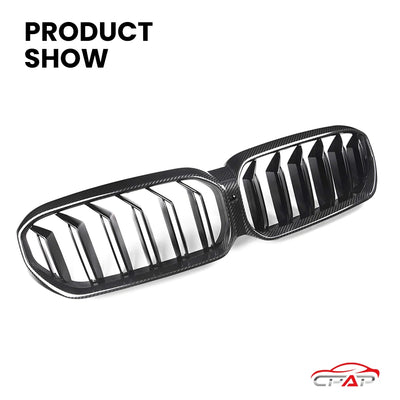 Grille de Pare-Chocs Avant Carbone BMW Série 5 G30 M5 F90 LCI 2021-2023 - installé sur véhicule - Becquet Voiture