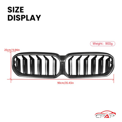 Grille de Pare-Chocs Avant Carbone BMW Série 5 G30 M5 F90 LCI 2021-2023 - packshot studio - Becquet Voiture