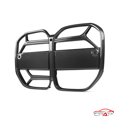 Grille de Pare-Chocs Carbone BMW Série 4 G22 G23 CSL 2021+ - vue de trois-quarts - Becquet Voiture