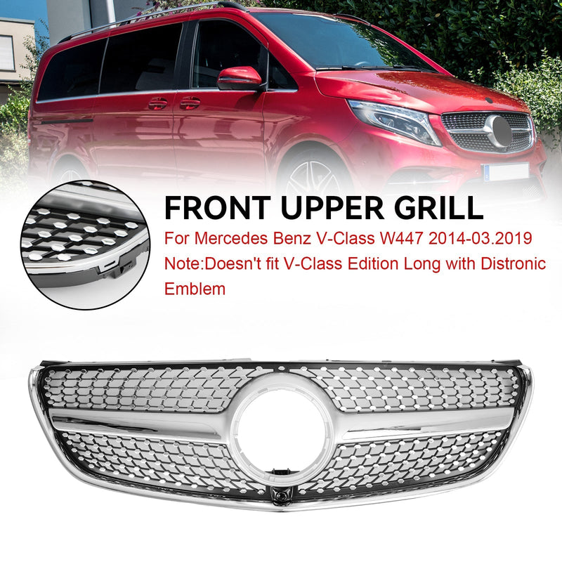 Diamond Grille Mercedes V-Class W447 - fitting detail - Becquet Voiture
