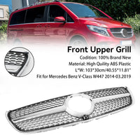 Diamond Grille Mercedes V-Class W447 - three-quarter view - Becquet Voiture