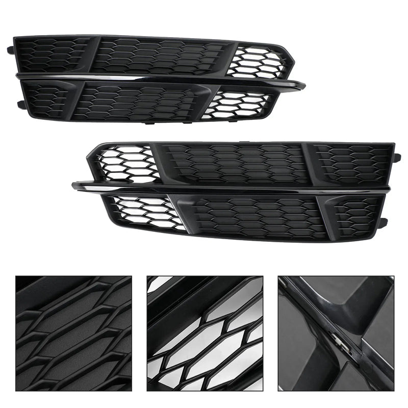 Grille Inférieure Pare-Chocs Avant Noir Mat Audi A6 C7 S-Line - détail du montage - Becquet Voiture