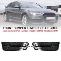 Grille Inférieure Pare-Chocs Avant Noir Mat Audi A6 C7 S-Line - installé sur véhicule - Becquet Voiture