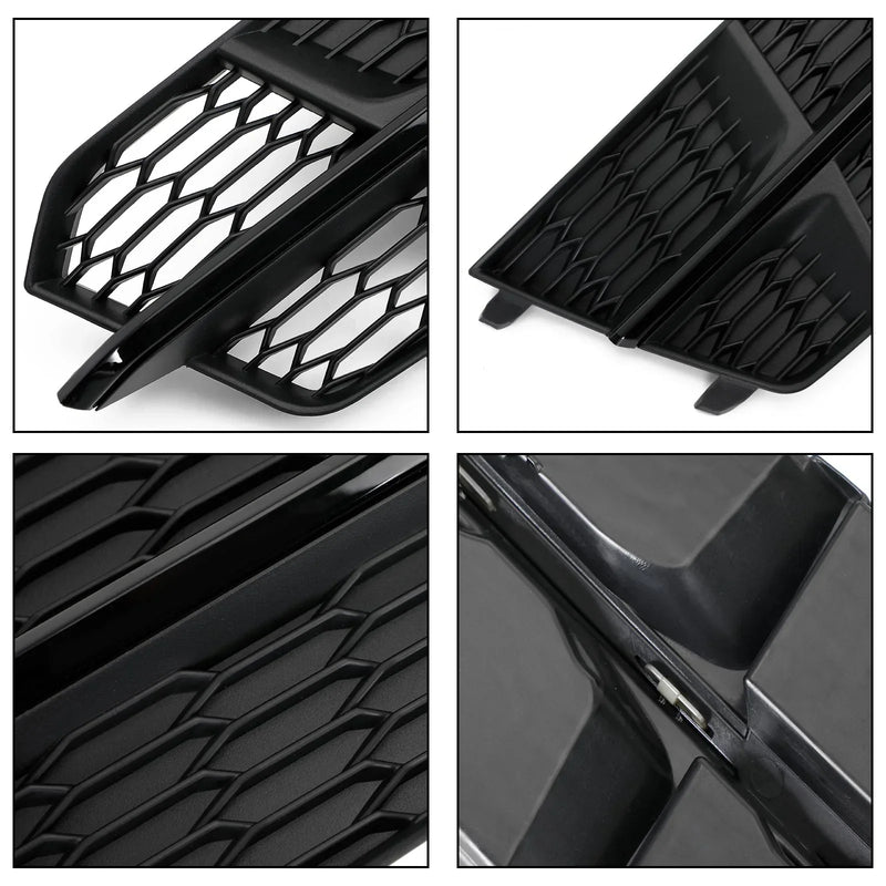 Grille Inférieure Pare-Chocs Avant Noir Mat Audi A6 C7 S-Line - vue de profil 2 - Becquet Voiture
