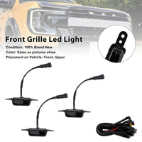 White LED Front Grille Ford Ranger Next Gen 2023-2025 - side view - Becquet Voiture