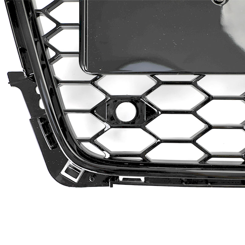Grille Nid d'Abeille Audi A4 B8 RS4 Noir Brillant 2009-2012 - vue de trois-quarts 3 - Becquet Voiture