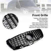 Grille Noir Style GT-R Mercedes Sprinter W906 2014-2018 - vue de trois-quarts - Becquet Voiture