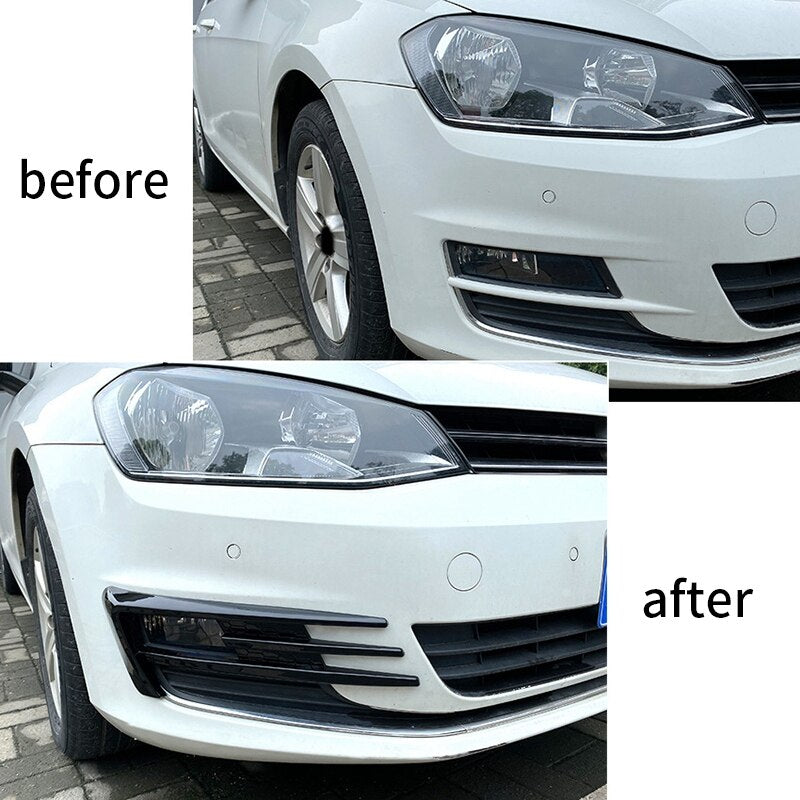 Grille Pare Choc Golf 7 Look Carbone Ou Noir Brillant - packshot studio - Becquet Voiture