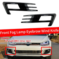 Grille Pare Choc Golf 7 Look Carbone Ou Noir Brillant - vue de trois-quarts - Becquet Voiture