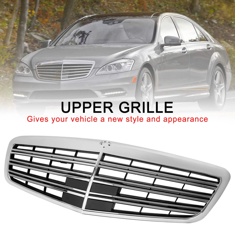 Grille Pare-Chocs AMG Mercedes Classe S W221 2010-2013 - vue de trois-quarts - Becquet Voiture