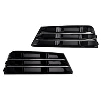 Fog Light Bumper Grille Audi A4 B9 2016-2018 RS4 Style - front view - Becquet Voiture