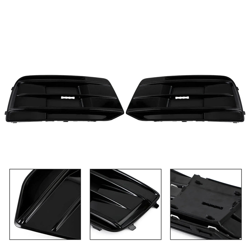Grille Pare-Chocs Audi Q5 2018-2022 Noir Brillant 2P - détail du montage - Becquet Voiture