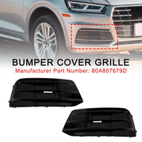 Grille Pare-Chocs Audi Q5 2018-2022 Noir Brillant 2P - installé sur véhicule - Becquet Voiture