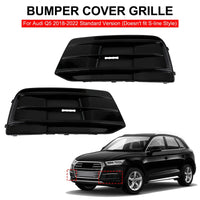 Grille Pare-Chocs Audi Q5 2018-2022 Noir Brillant 2P - vue de trois-quarts - Becquet Voiture