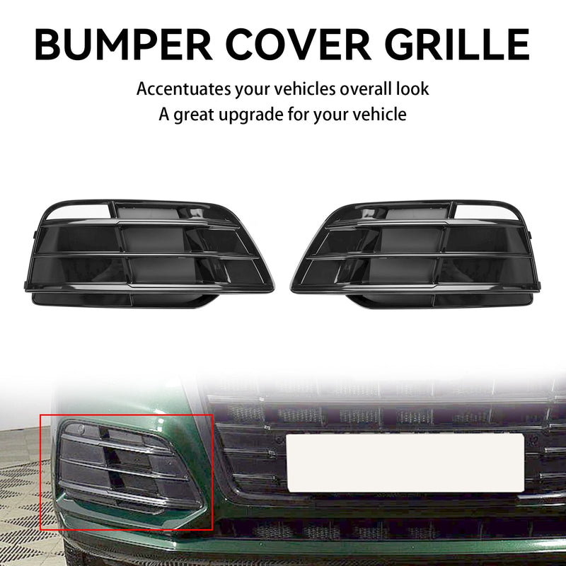 Grille Pare-Chocs Avant Audi Q5 SQ5 S-Line 2018-2022 Noir Brillant - installé sur véhicule - Becquet Voiture