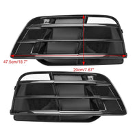 Grille Pare-Chocs Avant Audi Q5 SQ5 S-Line 2018-2022 Noir Brillant - vue rapprochée - Becquet Voiture