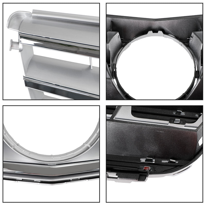 Grille Pare-Chocs Avant Benz Classe C W204 LED Chromé 2008-2014 - vue de face 2 - Becquet Voiture