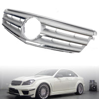 Grille Pare-Chocs Avant Benz Classe C W204 LED Chromé 2008-2014 - vue de profil 2 - Becquet Voiture