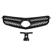 Grille Pare-Chocs Avant Benz W204 Classe C 2008-2014 Noir Brillant Chrome - vue de dessus - Becquet Voiture