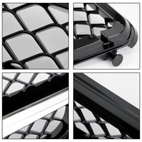 Grille Pare-Chocs Avant Benz W204 Classe C 2008-2014 Noir Brillant Chrome - vue de face 2 - Becquet Voiture