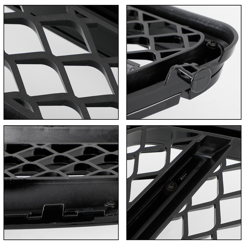 Grille Pare-Chocs Avant Benz W204 Classe C 2008-2014 Noir Brillant Chrome - vue de profil 2 - Becquet Voiture