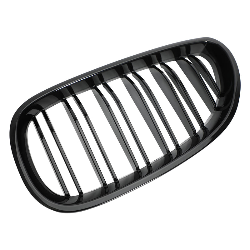 Grille Pare-Chocs Avant BMW E60 E61 Noir Brillant 2004-2009 - détail du montage - Becquet Voiture