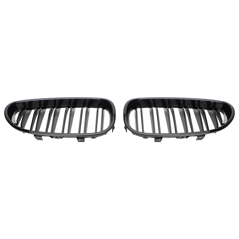 Grille Pare-Chocs Avant BMW E60 E61 Noir Brillant 2004-2009 - installé sur véhicule - Becquet Voiture