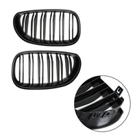 Grille Pare-Chocs Avant BMW E60 E61 Noir Brillant 2004-2009 - vue arrière - Becquet Voiture