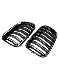 Grille Pare-Chocs Avant BMW X3 F25 Noir Brillant Double Ligne 2011-2014 - détail du montage 2 - Becquet Voiture