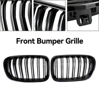 Grille Pare-Chocs Avant BMW X3 F25 Noir Brillant Double Ligne 2011-2014 - détail du montage - Becquet Voiture