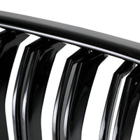 Grille Pare-Chocs Avant BMW X3 F25 Noir Brillant Double Ligne 2011-2014 - vue arrière 2 - Becquet Voiture