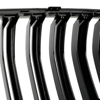 Grille Pare-Chocs Avant BMW X3 F25 Noir Brillant Double Ligne 2011-2014 - vue de trois-quarts 2 - Becquet Voiture