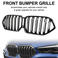 Grille Pare-Chocs Avant BMW X6 G06 Noir Brillant 2020-2022 - installé sur véhicule - Becquet Voiture