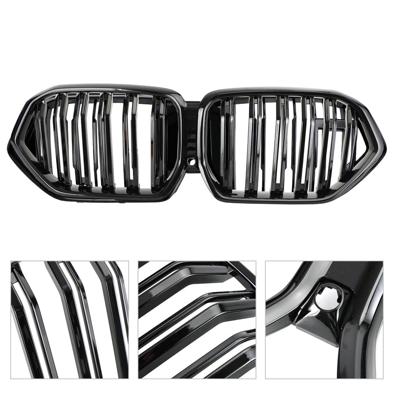 Grille Pare-Chocs Avant BMW X6 G06 Noir Brillant 2020-2022 - packshot studio - Becquet Voiture