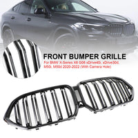 Grille Pare-Chocs Avant BMW X6 G06 Noir Brillant 2020-2022 - vue arrière - Becquet Voiture
