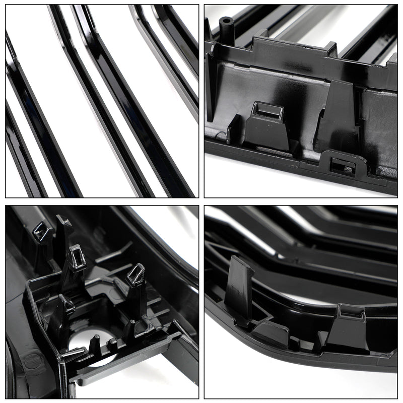 Grille Pare-Chocs Avant BMW X6 G06 Noir Brillant 2020-2022 - vue de profil 2 - Becquet Voiture