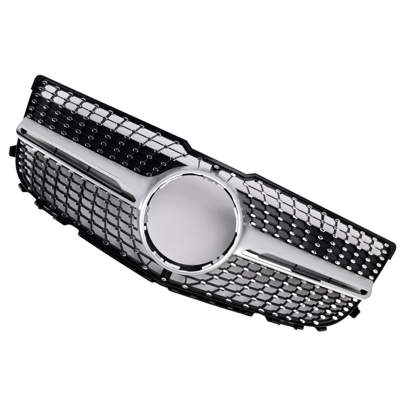 Grille Pare-Chocs Avant Diamant Mercedes GLK X204 2013-2015 Noir - installé sur véhicule 2 - Becquet Voiture