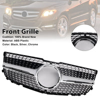 Grille Pare-Chocs Avant Diamant Mercedes GLK X204 2013-2015 Noir - installé sur véhicule - Becquet Voiture