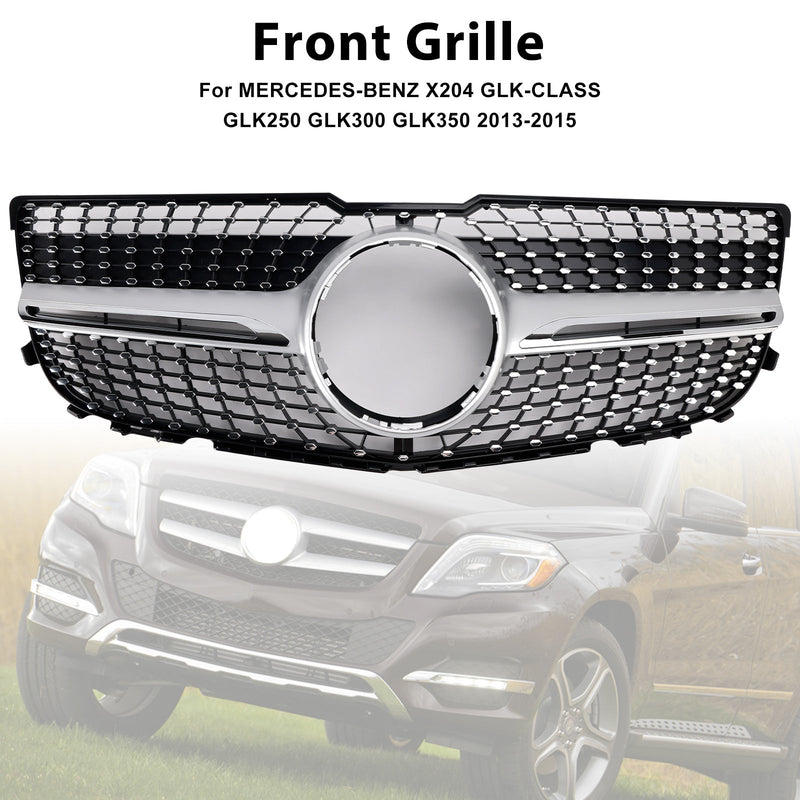 Grille Pare-Chocs Avant Diamant Mercedes GLK X204 2013-2015 Noir - packshot studio - Becquet Voiture